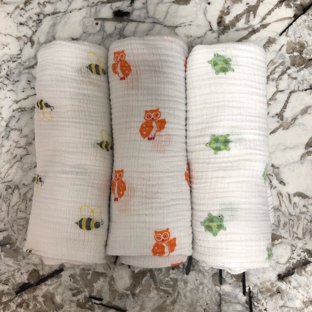 Set of 3 Aden & Anais Blankets
